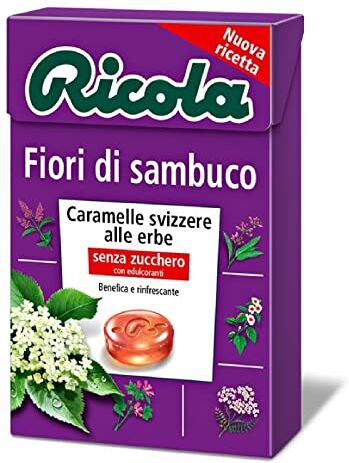 Generico 10 Astucci Caramelle Svizzere alle Erbe Ricola Fiori di Sambuco da 50 g