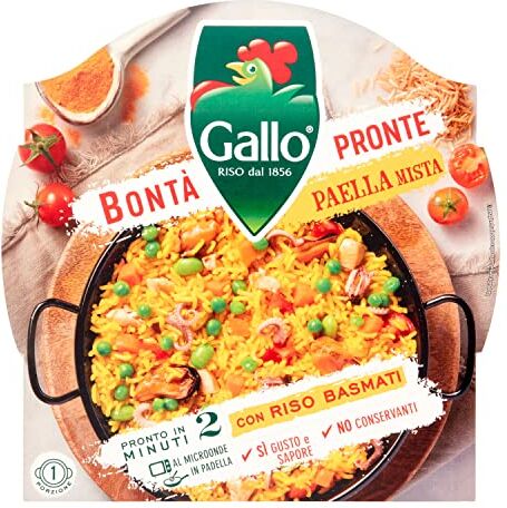 Riso Gallo Paella Mista Con Riso Basmati Integrale, 220g