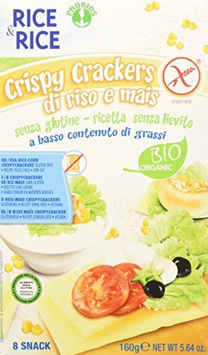 Probios Crispy Crackers di Riso e Mais 160 g, Senza glutine