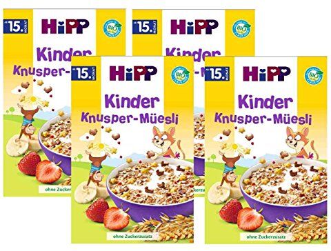 HiPP Muesli croccanti di  Kinder, confezione da 4 pezzi (4 x 200g)