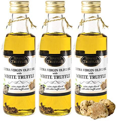 Generic Olio di Tartufo Bianco, White truffle oil, Utilizzata nei Ristoranti e da Cuochi, Tartufo bianco in Olio Extra Vergine di Oliva, Condimento gourmet per insalate, pasta, risotti, frittate 3 x 100ml