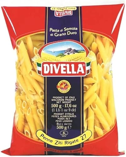 Divella PASTA DI SEMOLA DI GRANO DURO PENNE ZITI RIGATE 27 24X500 GR