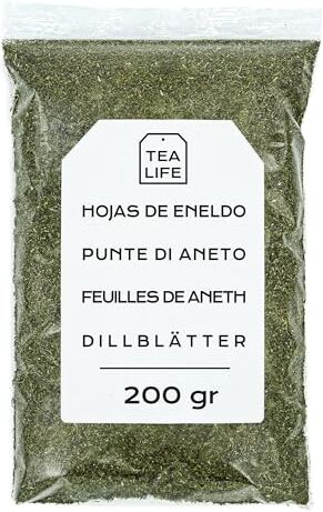 Tea Life Punte di Aneto Essiccato 200gr Punte di Aneto Strofinate Foglie di Punte di Aneto Aneto Infusione di Punte di Aneto Te di Punte di Aneto Punte di Aneto Sfuso (200 gr)