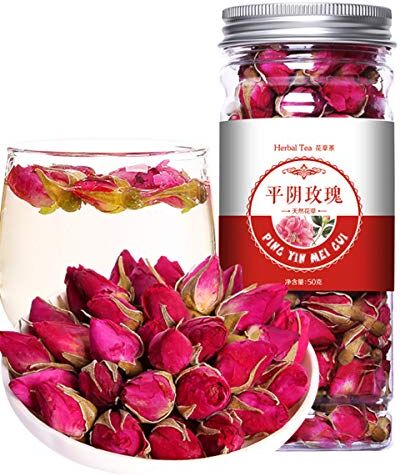 HELLOYOUNG Tè alle erbe cinese Fiore Tè alla frutta Tè alla rosa Seta dorata Crisantemo in bottiglia Nuovo tè profumato Sanità Fiori Tè verde salutare (50g Pingyin è aumentato)