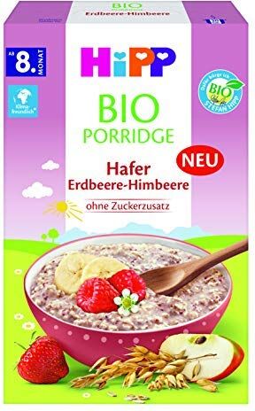 HiPP Porridige Oat Strawberry Raspberry, 250g