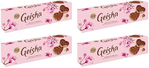 Fazer Biscotti geisha  con cioccolato alla crema di nocciole 4 Kisten mit 100 g 14oz