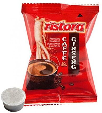 Ristora 100 CAPSULE  PREPARATO ISTANTANEO PER BEVANDA AL GUSTO DI CAFFE' E GINSENG COMPATIBILITA' LAVAZZA ESPRESSO POINT (150)