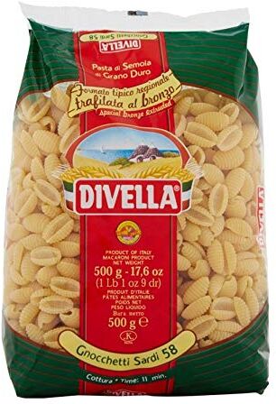 Divella PASTA DI SEMOLA DI GRANO DURO GNOCCHETTI SARDI 58 GR 500 X 24