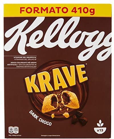 Kellogg's Krave Fagottini di Frumento, Dark Choco, 410g