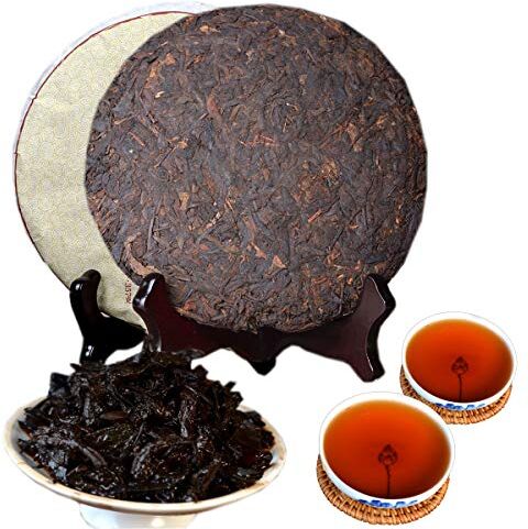 HELLOYOUNG 357g di tè Pu-er maturo biologico Menghai cinese fermentato Vecchio Torta al tè Puer dello Yunnan