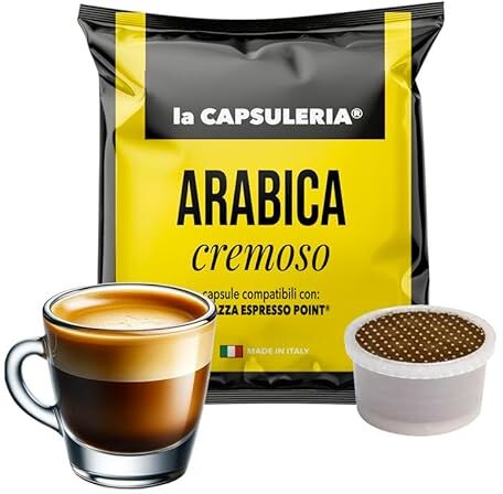 La Capsuleria Caffè 100% ARABICA, cremoso e gustoso (100 Capsule) compatibili con Lavazza Espresso Point