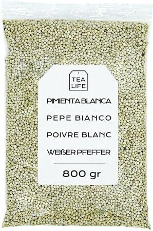 Tea Life Pepe della Giamaica 200gr Pepe della Giamaica Grani Pepe della Giamaica Sfuso (Pepe Bianco, 800 gr)