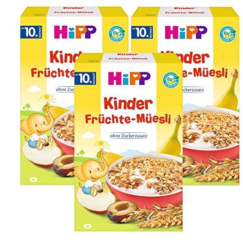 HiPP Muesli di frutta  Kinder, dal 10 ° mese, 3er (3 x 200g)