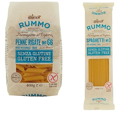 Rummo Pasta Senza Glutine Confezione Prova Spaghetti + Penne Rigate, 12x400g