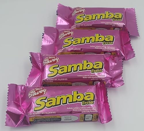 Generico Nestlé SAVOY SAMBA MINI Fragola 4 unità da 16 g ciascuna