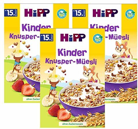 HiPP Muesli croccanti di  Kinder, confezione da 3 (3 x 200g)