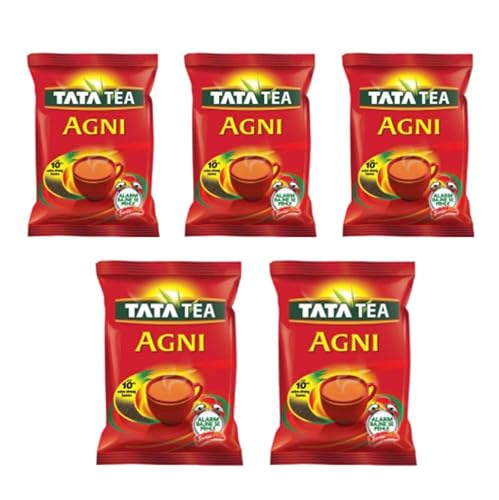 Generico Tè Assam Superiore di Tata Tea Agni con Foglie Extra Lunghe, 10% in Più(Bundle of 5 x 250g)