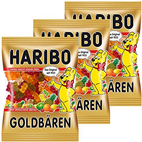 HARIBO Goldbären, Orsetti, Caramelle Gommse alla Frutta, Bonbon, 3 Sacchetti da 200g