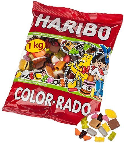 HARIBO Color Rado, Caramelle Gommose alla Frutta, Liquirizia, Sacchetto, 1 kg