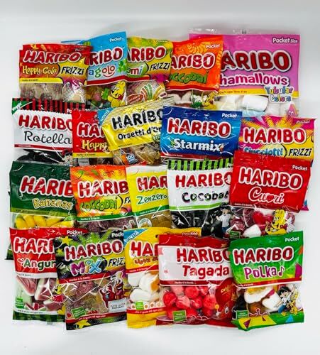 HARIBO ITDSTORE  CARAMELLE GOMMOSE ASSORTITE IN BUSTE DA 90/100gr (12 BUSTE)