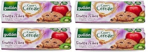 Generico Gullon Biscotti Cuor di cereale Frutta e fibra Integrale con fiocchi di avena e frutta. 4 confezioni da 300 gr. Tot 1200 gr