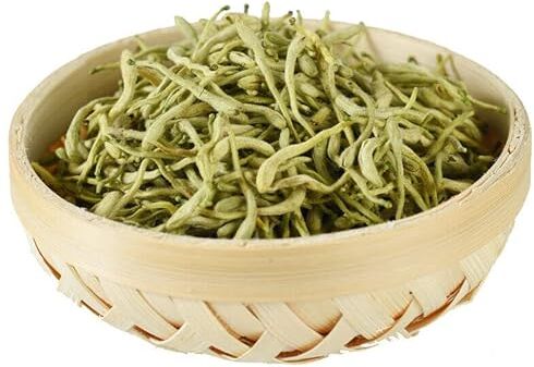 HELLOYOUNG Tè alle erbe con germogli di caprifoglio biologico Jin Yin Hua Tè in foglie sfuse genuino (500g)