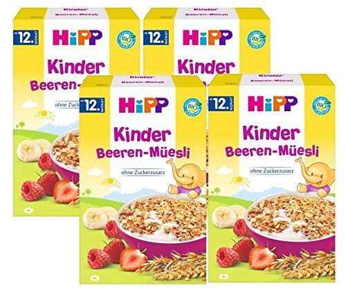 HiPP Muesli ai frutti di bosco di  Kinder, dal 12 ° mese, 4er (4 x 200g)
