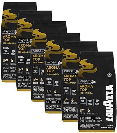 Lavazza Caffè in grani  100% Arabica Aroma Top 1 kg x 6