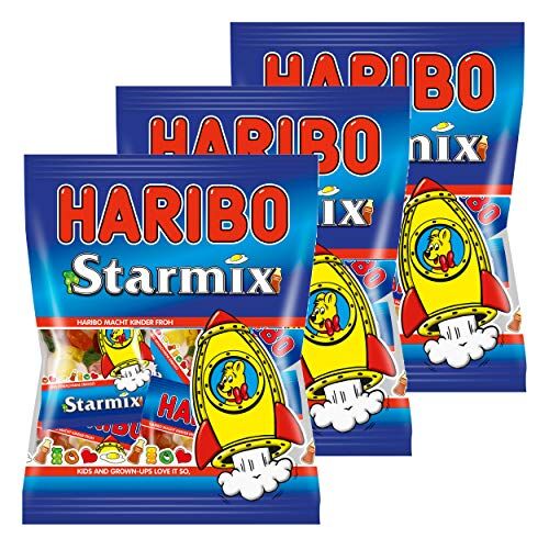 HARIBO Starmix Mini, Caramelle Gommose con il Marshmallow, 3 Sacchetti da 250 g