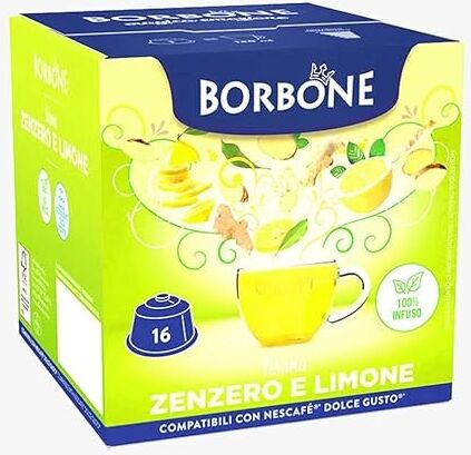 CAFFÈ BORBONE 64 Capsule Caffe Borbone Compatibili con Nescafe Dolce Gusto Tisana Zensero e Limone L' Emporio del Caffè