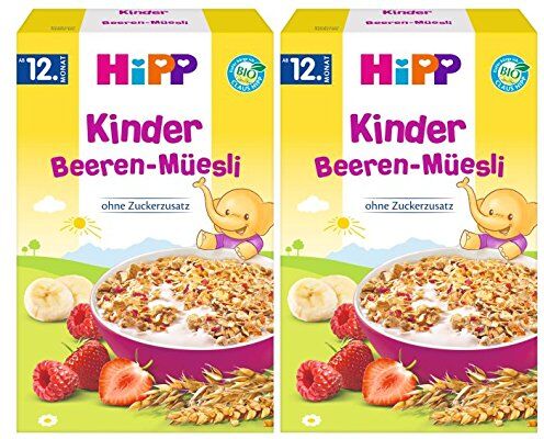 HiPP Muesli ai frutti di bosco di  Kinder, dal 12 ° mese, 2er (2 x 200g)