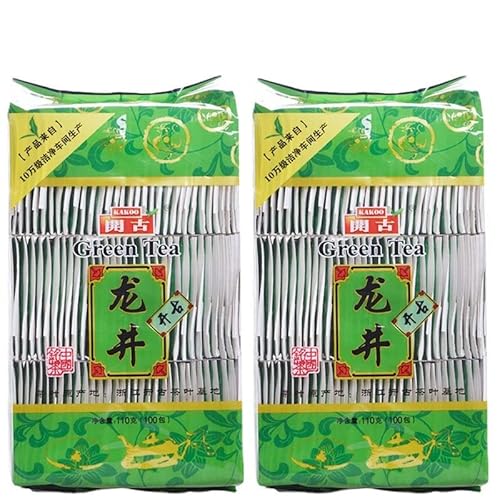HELLOYOUNG 220g Nuova bustina di tè Longjing certificata 2 * 110g bustina di tè Bustina di tè verde biologico Salute