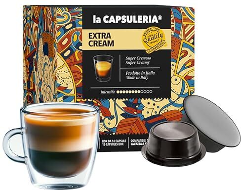 La Capsuleria Caffè EXTRA CREAM, cremoso (128 Capsule) compatibili con Lavazza A Modo Mio ()