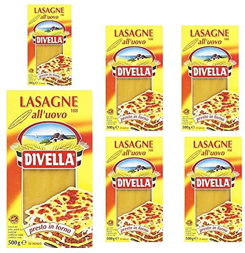 Divella Lasagne All Uovo 6 Pezzi Da 500 Grammi