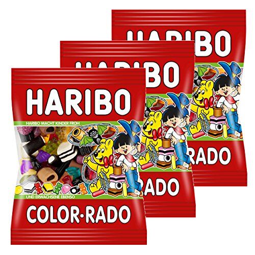 HARIBO Color Rado, Caramelle Gommose alla Frutta, Dolciumi, 3 Sacchetti da 200g