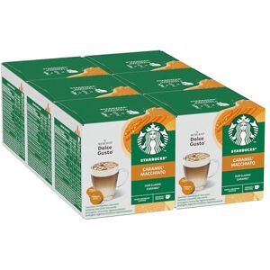 Starbucks Caramel Macchiato by Nescafé Dolce Gusto Latte Caramello e Caffè, 6 confezioni da 12 capsule (72 capsule compatibili Nescafé Dolce Gusto) Starbucks Caramel Macchiato by Nescafé Dolce Gusto Latte Caramello e Caffè, 6 confezioni da 12 capsule (72 capsule compatibili Nescafé Dolce Gusto)