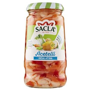 Sacla Saclà, Acetelli, Insalatina, Ideale per Aperitivo, Antipasti e Contorni, Vaso Vetro, 290g (150g sgocciolato), Confezione da 12 pezzi Sacla Saclà, Acetelli, Insalatina, Ideale per Aperitivo, Antipasti e Contorni, Vaso Vetro, 290g (150g sgocciolato), Confezione da 12 pezzi