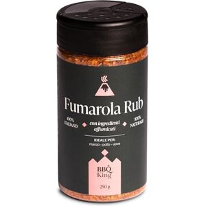 BBQ KING SPICES ARE ALWAYS THE SECRET BBQ KING Fumarola Rub Confezione da 250 g, Dry Rub Affumicato per Carne, Uova e Verdure, 100% Made in Italy, Con Pepe Banasura, Sale al Faggio e Paprika BBQ KING SPICES ARE ALWAYS THE SECRET BBQ KING Fumarola Rub Confezione da 250 g, Dry Rub Affumicato per Carne, Uova e Verdure, 100% Made in Italy, Con Pepe Banasura, Sale al Faggio e Paprika