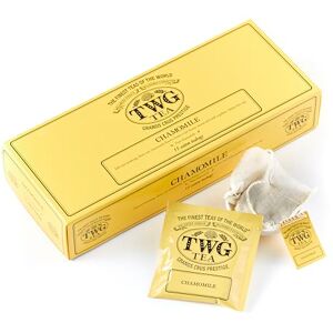 TWG Tea Chamomile Tea Camomilla Tè Tisane Decaffeinato e Senza Teina 15 Bustine di Tè in Cotone Cucite a Mano Set Regalo TWG Tea Chamomile Tea Camomilla Tè Tisane Decaffeinato e Senza Teina 15 Bustine di Tè in Cotone Cucite a Mano Set Regalo