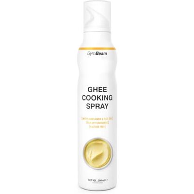GymBeam Burro Chiarificato Spray Miscela di Burro Chiarificato, Olio di Girasole e Olio di Riso, Controllo Calorie e Grassi, Pratico Erogatore per Cotture Perfette, 6 x 200 ml GymBeam Burro Chiarificato Spray Miscela di Burro Chiarificato, Olio di Girasole e Olio di Riso, Controllo Calorie e Grassi, Pratico Erogatore per Cotture Perfette, 6 x 200 ml