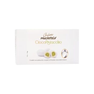 Confetti Maxtris , Confetti Italiani di Madorla, CIOCOPISTACCHIO BIANCO, 500 gr. Confetti Maxtris , Confetti Italiani di Madorla, CIOCOPISTACCHIO BIANCO, 500 gr.