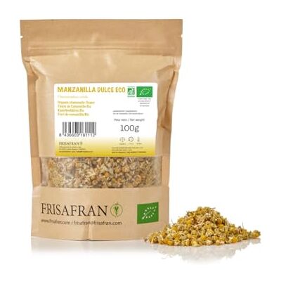 FRISAFRAN Fiori Entera di Camomilla Bio 100g Tisana Riflusante e Digestiva Origin Europe Infuso per Dormire FRISAFRAN Fiori Entera di Camomilla Bio 100g Tisana Riflusante e Digestiva Origin Europe Infuso per Dormire