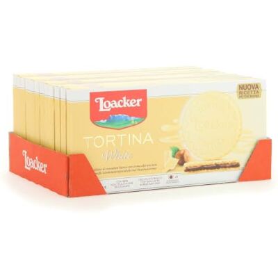 Loacker , Tortina White, Wafer al Cioccolato Bianco, 36 monoporzioni da 21g Cialde Wafer Ricoperte di Cioccolato Bianco e Ripiene di Crema alle Nocciole 100% Italiane, Biscotti per Merenda e Snack Loacker , Tortina White, Wafer al Cioccolato Bianco, 36 monoporzioni da 21g Cialde Wafer Ricoperte di Cioccolato Bianco e Ripiene di Crema alle Nocciole 100% Italiane, Biscotti per Merenda e Snack
