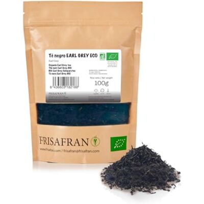 FRISAFRAN Tè nero biologico Earl Grey sfuso Antisettico Energizzante 100g FRISAFRAN Tè nero biologico Earl Grey sfuso Antisettico Energizzante 100g