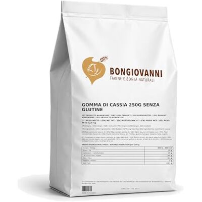 Bongiovanni Bontà Naturali Gomma di Cassia 250g senza glutine Bongiovanni Bontà Naturali Gomma di Cassia 250g senza glutine