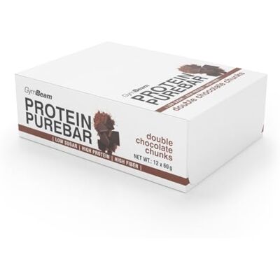 GymBeam PureBar Barrette Proteiche 12 x 70 g, Barretta Proteica con Proteine del Latte, Alto Contenuto Proteico, Fonte di Fibre, Basso Contenuto di Grassi e Zuccheri (double chocolate chunk) GymBeam PureBar Barrette Proteiche 12 x 70 g, Barretta Proteica con Proteine del Latte, Alto Contenuto Proteico, Fonte di Fibre, Basso Contenuto di Grassi e Zuccheri (double chocolate chunk)