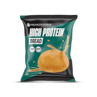 PromoPharma High Protein Bread Pane Proteico Keto a Basso Contenuto di Carboidrati e Zuccheri Snack Proteico per Dieta Chetogenica Ideale per Dieta Proteica e Low Carb 1 Panino da 50 g PromoPharma High Protein Bread Pane Proteico Keto a Basso Contenuto di Carboidrati e Zuccheri Snack Proteico per Dieta Chetogenica Ideale per Dieta Proteica e Low Carb 1 Panino da 50 g