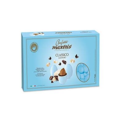 Confetti Maxtris , Classico Azzurro, Cioccolato, 1000 Grammo Confetti Maxtris , Classico Azzurro, Cioccolato, 1000 Grammo
