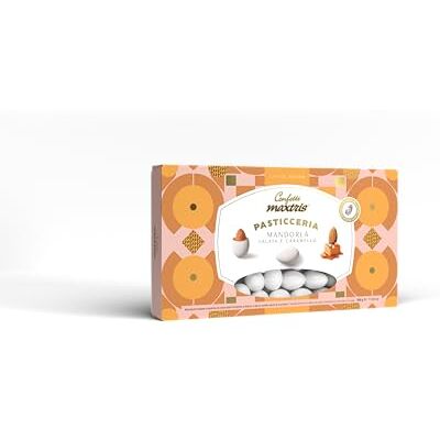 Confetti Maxtris Ciocomandorla gusto MANDORLA Salata e Caramello, scatola 500g Confetti Maxtris Ciocomandorla gusto MANDORLA Salata e Caramello, scatola 500g