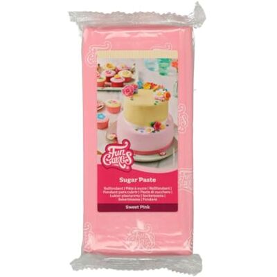 FunCakes Pasta di Zucchero Sweet Pink: facile da usare, liscia, flessibile, morbida e pieghevole, perfetta per decorare torte, halal, kosher e senza glutine 1000 g FunCakes Pasta di Zucchero Sweet Pink: facile da usare, liscia, flessibile, morbida e pieghevole, perfetta per decorare torte, halal, kosher e senza glutine 1000 g